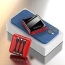 Load image into Gallery viewer, 批发充电宝轻薄大容量20000毫安快充自带线移动电源礼品logo定 制 'Wholesale charging treasure light, thin, large-capacity 20000 milliampere, quick-charge, self-contained cable, mobile power supply gift logo customization'