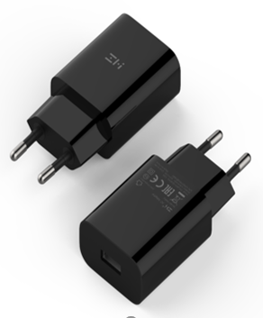 ETSG-ZMI QC3.0 欧规18W充电器 （不含线）黑色European standard 18W charger (without wire) black