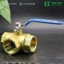 Load image into Gallery viewer, 【顺水】厂家直销，铜阀门三通，L型黄铜三通球阀4分6分1寸全铜  '[Shunshui] Factory direct selling, copper valve three-way, L-type brass three-way ball valve 4 points 6 points 1 inch all-copper'
