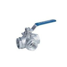 Load image into Gallery viewer, 304不锈钢三通丝扣球阀 L型T型不锈钢球阀内螺纹三通手动平台球阀  '304 stainless steel three-way threaded ball valve L type T type stainless steel ball valve internal thread three-way manual platform ball valve'
