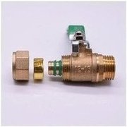 Load image into Gallery viewer, 1216铝塑管铜球阀4分卡套式1620太阳能热水器阀门6分燃气地暖开关  '1216 aluminum-plastic pipe copper ball valve 4 points ferrule type 1620 solar water heater valve 6 points gas floor heating switch'
